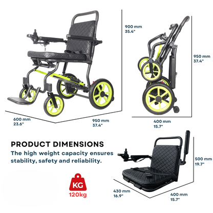LumaFold – 14kg Folding Electric Wheelchair