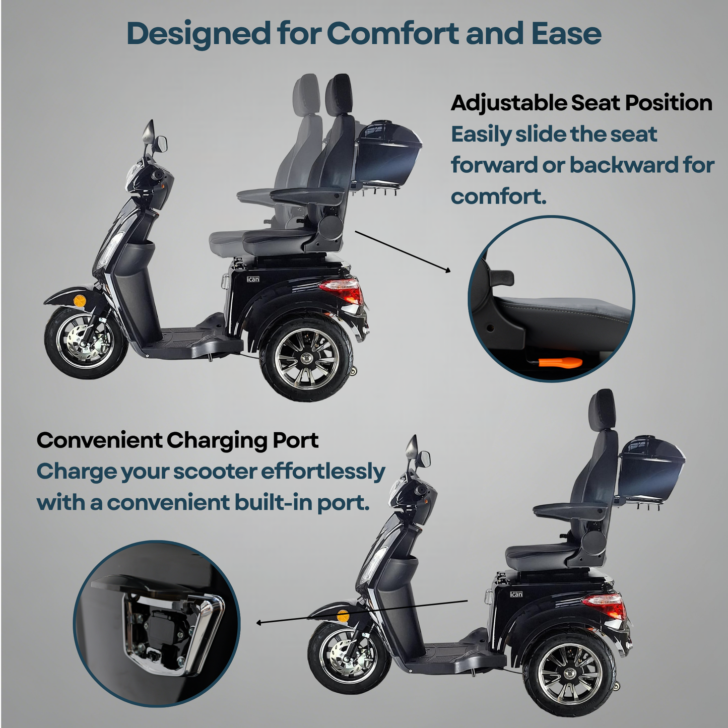 Road & Pavement Mobility Scooter – Long Range & Comfort (EXP-03B)