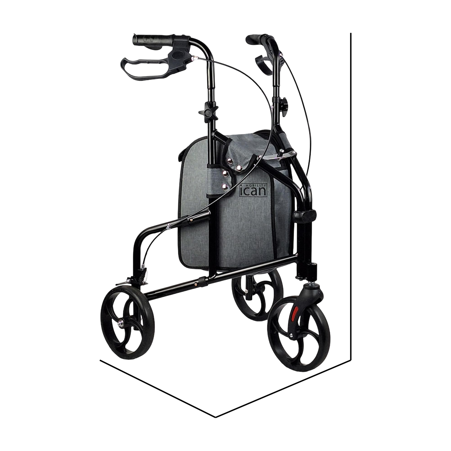 Ultra Lightweight 3-Wheel Rollator Walker – Compact & Agile (R-33)
