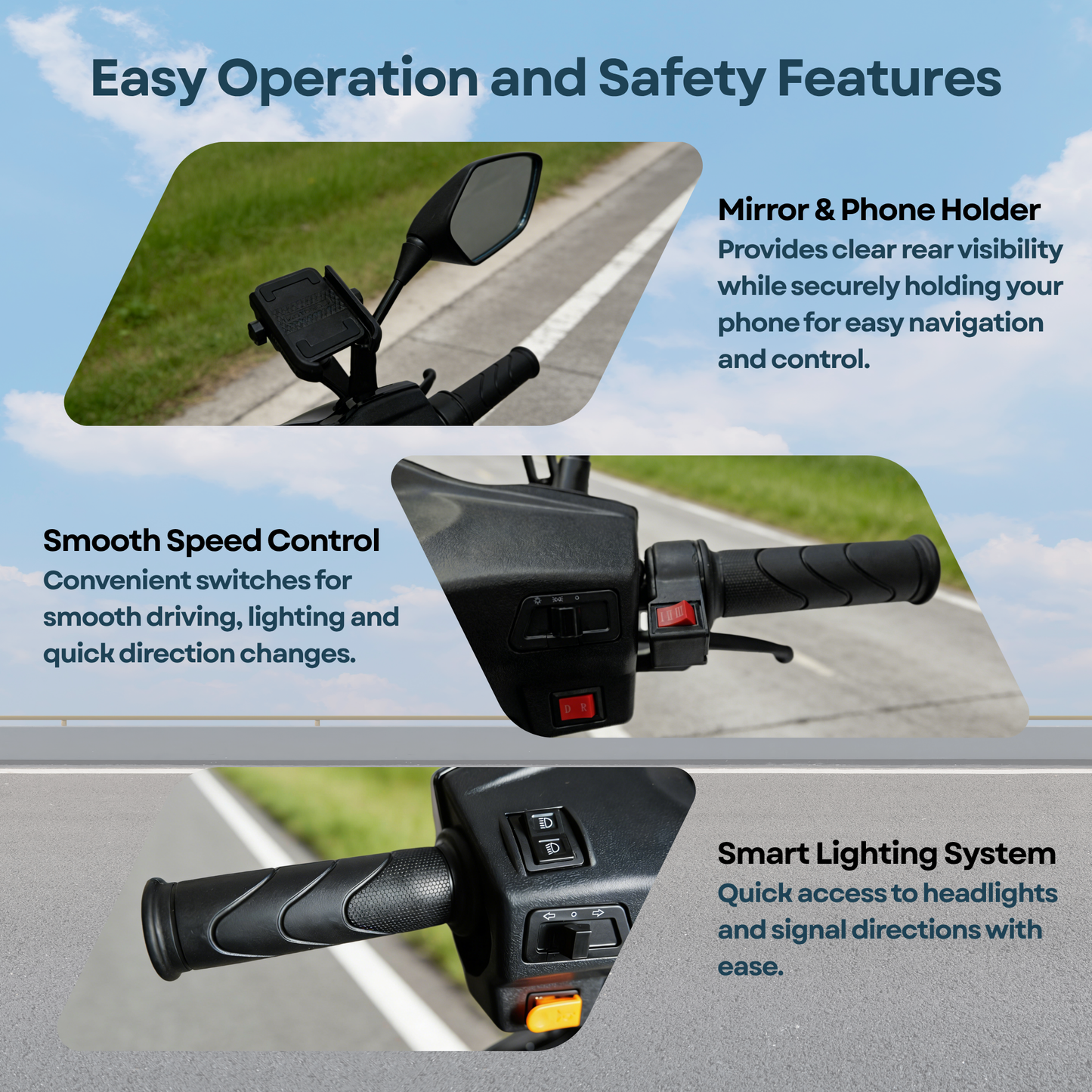 Road & Pavement Mobility Scooter – Long Range & Comfort (EXP-03B)