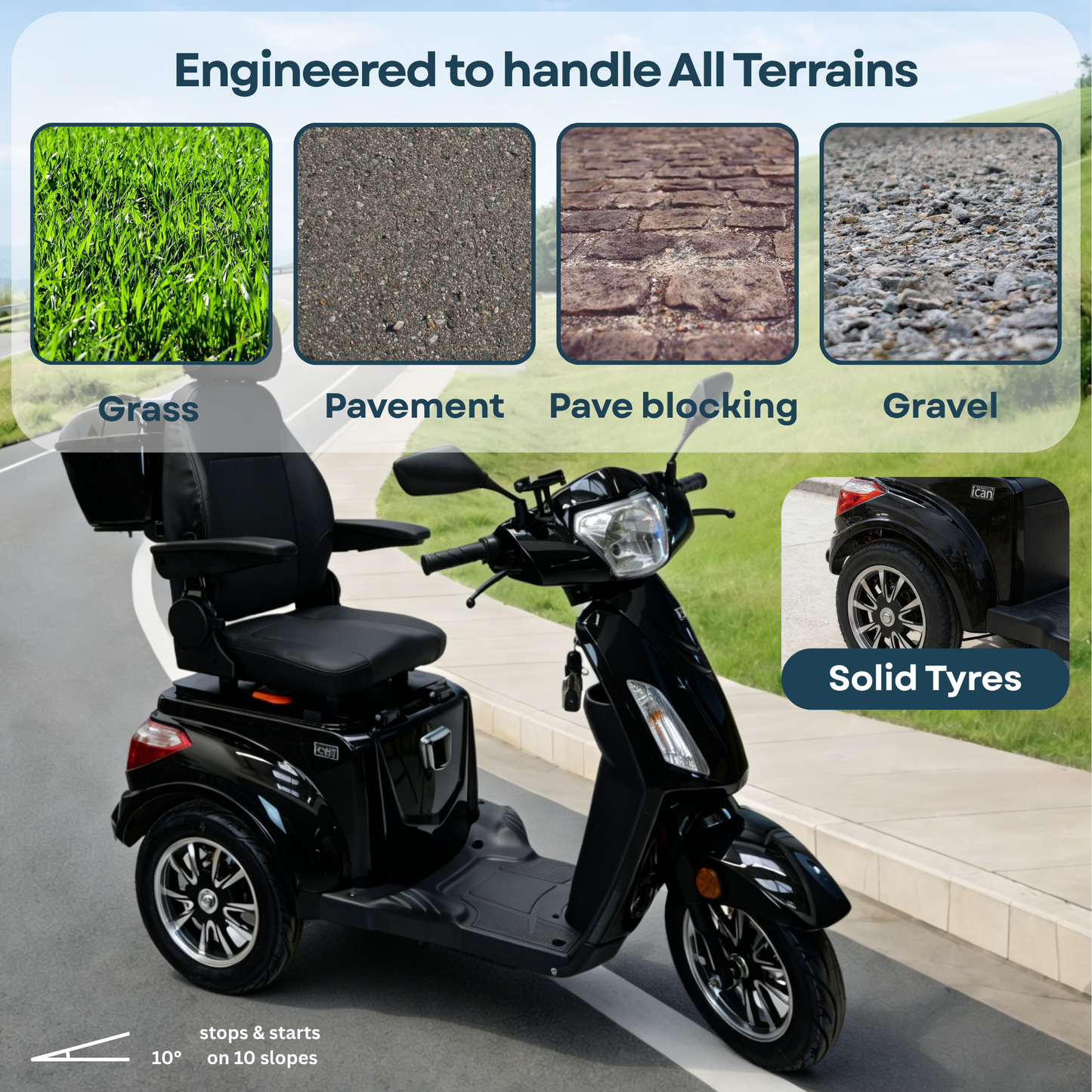 Road & Pavement Mobility Scooter – Long Range & Comfort (EXP-03B)