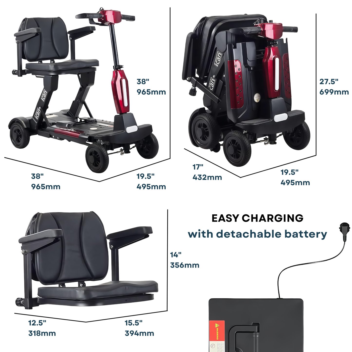 Manual Folding Mobility Scooter – Lightweight & Portable (X-11)