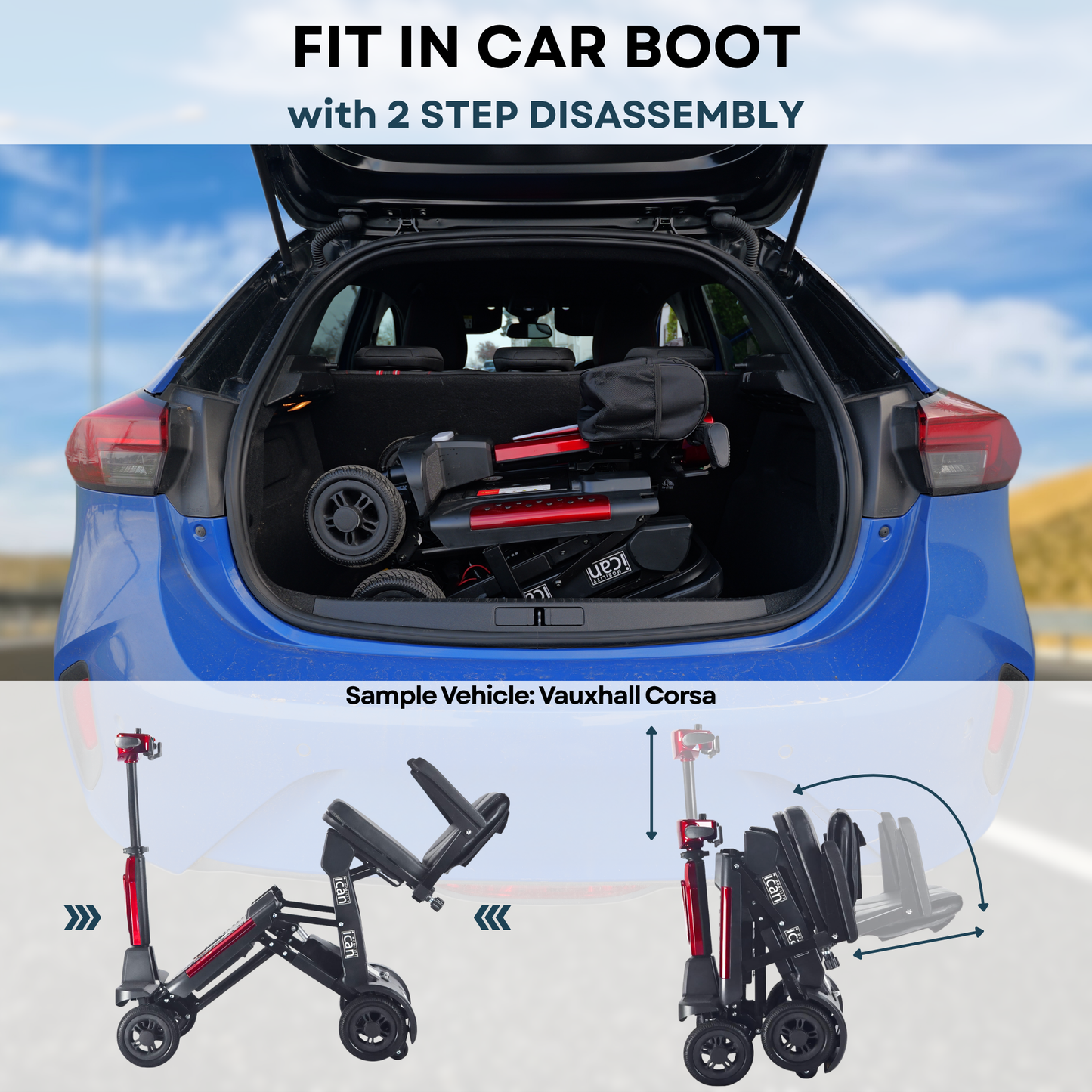Manual Folding Mobility Scooter – Lightweight & Portable (X-11)