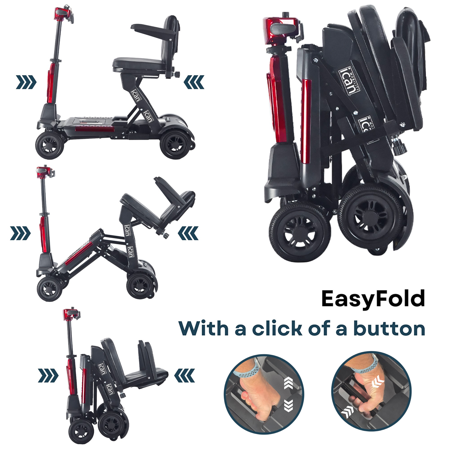 Manual Folding Mobility Scooter – Lightweight & Portable (X-11)