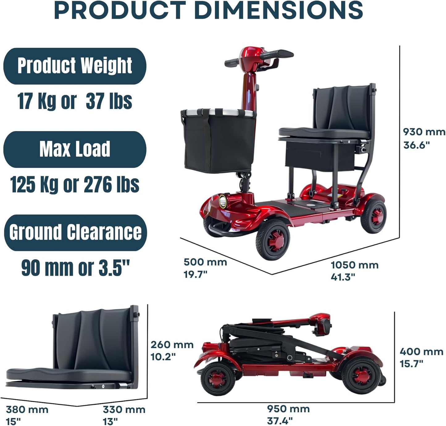 Foldable Electric Scooter – Lightweight Travel Scooter (X-17)